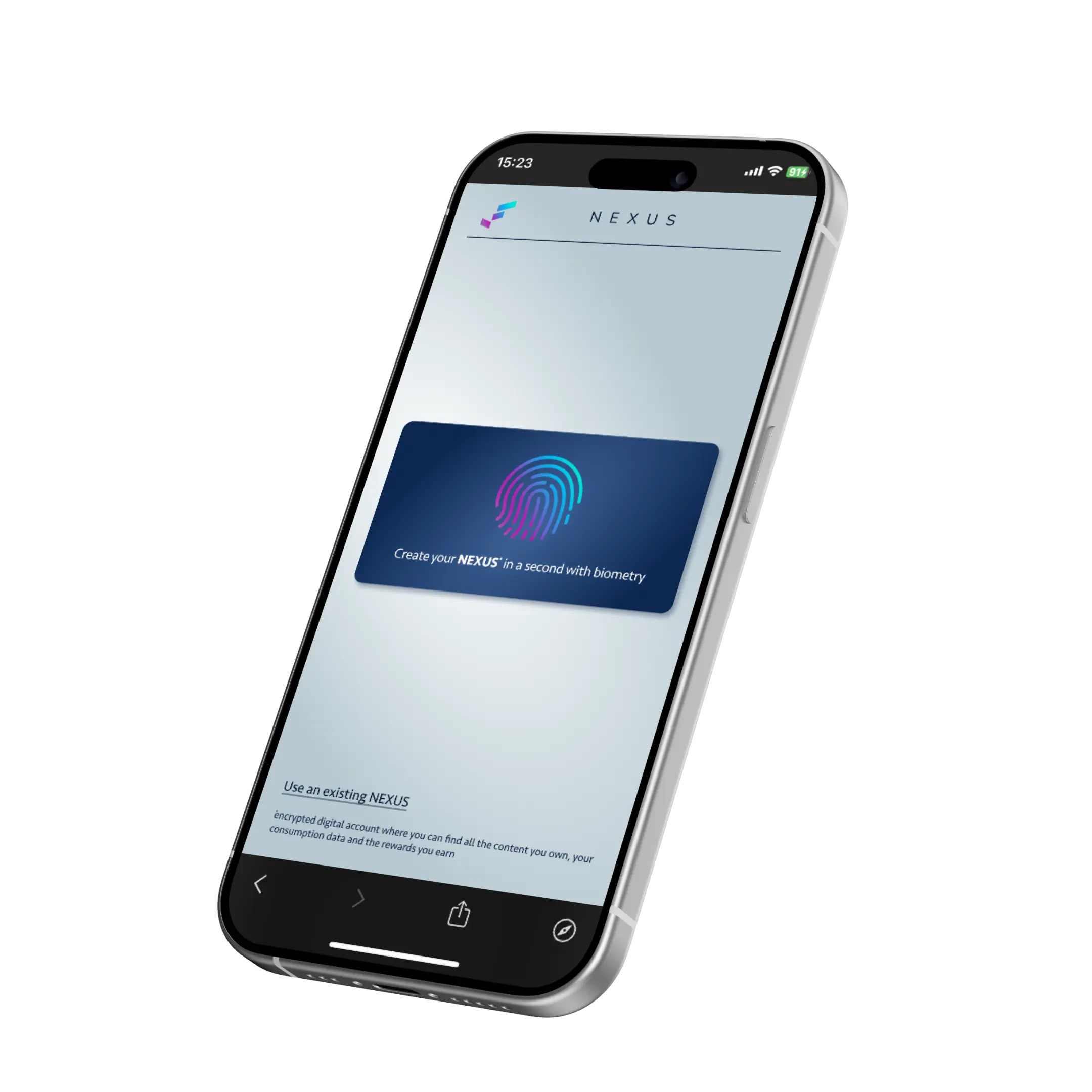 The Frak Wallet running on a mobile phone